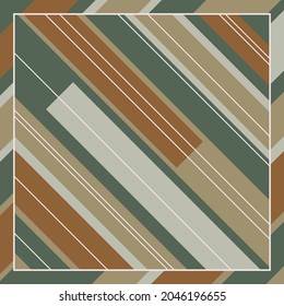 scarf design with green stripe pattern