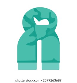 Scarf design icon emoticon. Vector illustration on white background of scarf.