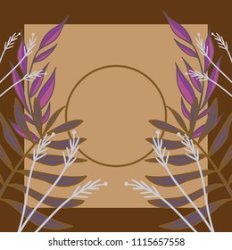 Scarf design with leaves