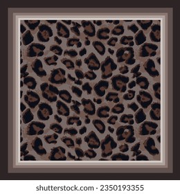 scarf design with leopard skin pattern image