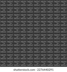 scarf design with letter m pattern