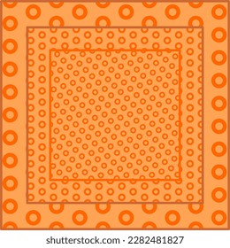 scarf design with orange circles