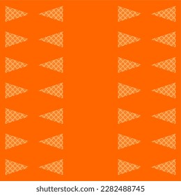 scarf design with orange circles