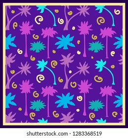 Scarf design with palms