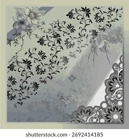 scarf design with seamless abstract patterns and beautiful colors for printing