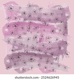 Scarf design. square Pink floral scarf pattern.Beautiful and charming floral design for textile. Flowers Hijab scarf, foulard, shawl or carpet