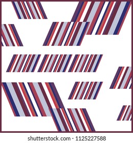 scarf design with stripes on white