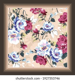 ilustración de patrón textil de diseño de bufanda
