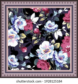 scarf design textile pattern illustration