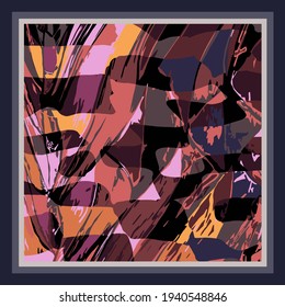 scarf design textile pattern illustration