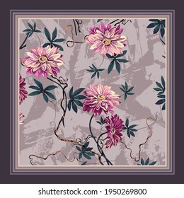 Scarf Design Textile Pattern Illustration