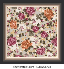 ilustración de patrón textil de diseño de bufanda