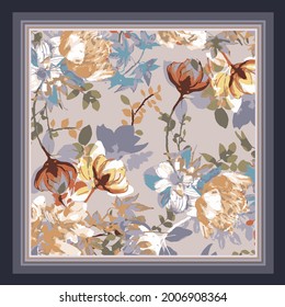 ilustración de patrón textil de diseño de bufanda