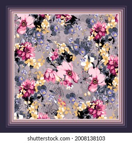 scarf design textile pattern illustration