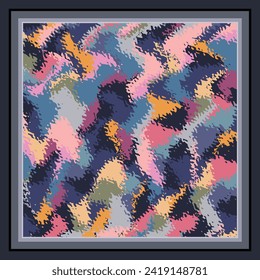 scarf design textile pattern on illustration