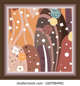ilustración vectorial de diseño textil
