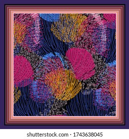ilustración de vector textil de diseño de pañuelo