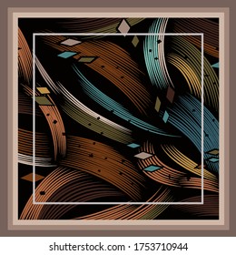 scarf design textile vector illustration