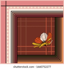 scarf design textile vector illustrations