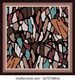 ilustraciones vectoriales textiles de diseño de pañuelo