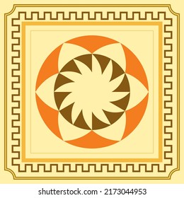 Schal-Design, Vektorgrafik auf Gelb.eps