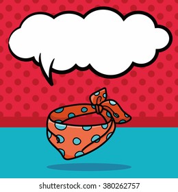 scarf doodle, speech bubble