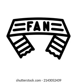 scarf fan accessory line icon vector. scarf fan accessory sign. isolated contour symbol black illustration