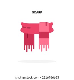Scarf flat icon. Vector illustration on white background. Can used for digital product, presentation, UI and many more.