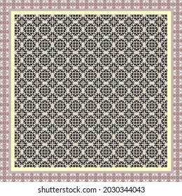 Scarf floral geometric pattern. Bandanas, pareos, pillows, for home textile design, textile scarves, blankets, fabrics, carpets, pillows, napkins, hijabs.