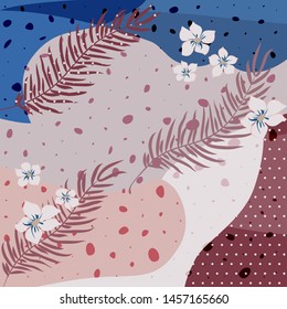 Scarf floral pattern. Bandana, pareo, pillow, home textile design. Tropical background for shawl print, textile, covers