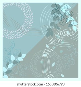 Scarf floral pattern. Bandana, pareo, pillow, home textile design. Tropical background for shawl print, textile, covers