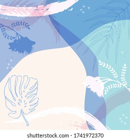 Scarf floral pattern. Bandana, pareo, pillow, home textile design. Tropical background for shawl print, textile, covers