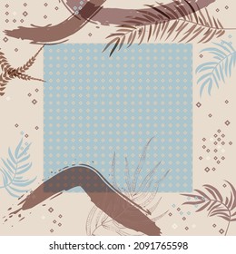 Scarf floral pattern. Bandana, pareo, pillow, home textile design. Tropical background for shawl print, textile, covers