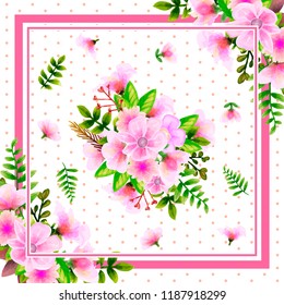 scarf floral pattern design