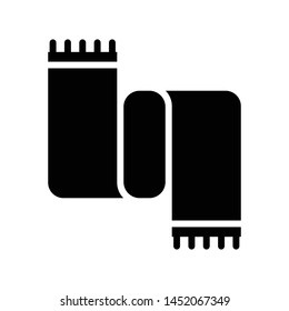 scarf glyph flat vector icon