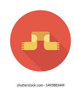 scarf glyph flat vector icon