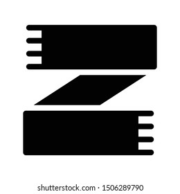 scarf glyph flat vector icon