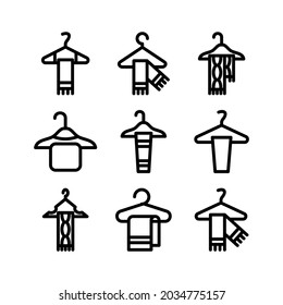 scarf hanger icon or logo isolated sign symbol vector illustration - Collection of high quality black style vector icons
