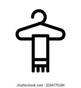 scarf hanger icon or logo isolated sign symbol vector illustration - high quality black style vector icons
