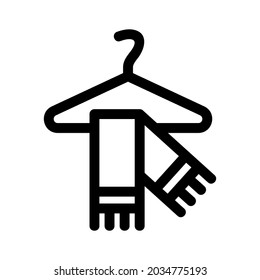 scarf hanger icon or logo isolated sign symbol vector illustration - high quality black style vector icons
