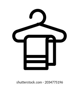 icono del colgador de la bufanda o logotipo símbolo de signo aislado ilustración vectorial - iconos vectoriales de estilo negro de alta calidad
