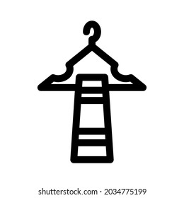 scarf hanger icon or logo isolated sign symbol vector illustration - high quality black style vector icons
