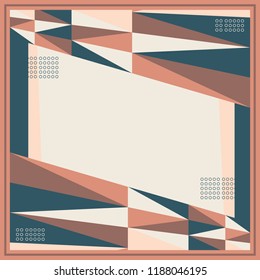 Scarf hijab design with triangle pattern background