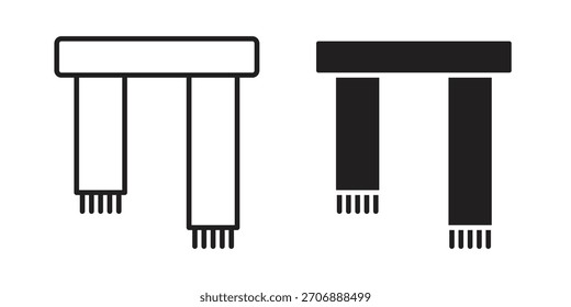 Colección del icono de la bufanda. iconos simples modernos para el Web