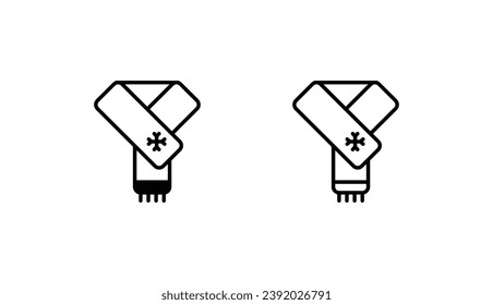 Scarf icon design with white background stock illustration