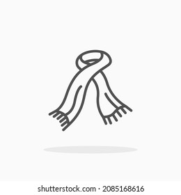 Scarf icon. Editable Stroke and pixel perfect. Outline style. Vector illustration. Enjoy this icon for your project.
