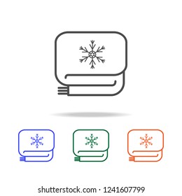 scarf icon. Elements of Christmas holidays in multi colored icons. Premium quality graphic design icon. Simple icon for websites, web design, mobile app
