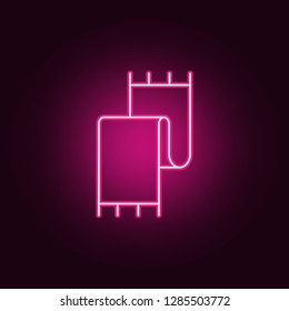 scarf icon. Elements of clothes in neon style icons. Simple icon for websites, web design, mobile app, info graphics