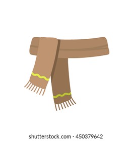 Scarf icon flat cartoon style isolated on white background. flat vector illustration