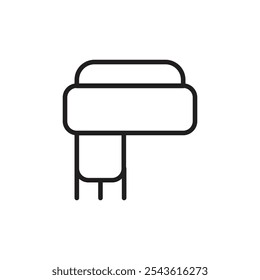 Ícone de cachecol Ilustração em linha plana